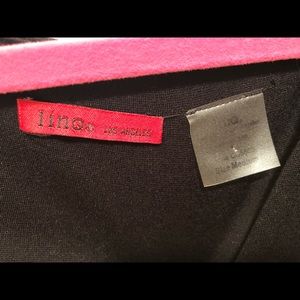 Black mini dress with lace cut outs